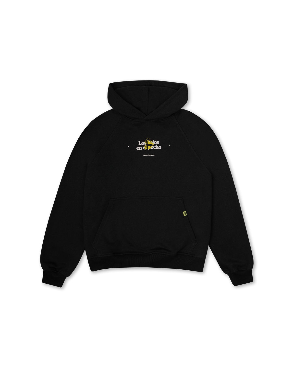 HOODIE LOS BAJOS EN EL PECHO NEGRO