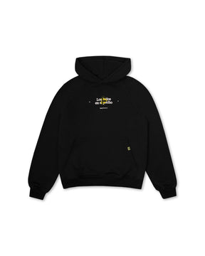 HOODIE LOS BAJOS EN EL PECHO NEGRO