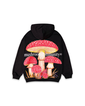 HOODIE BOX Amanita muscaria art NEGRO